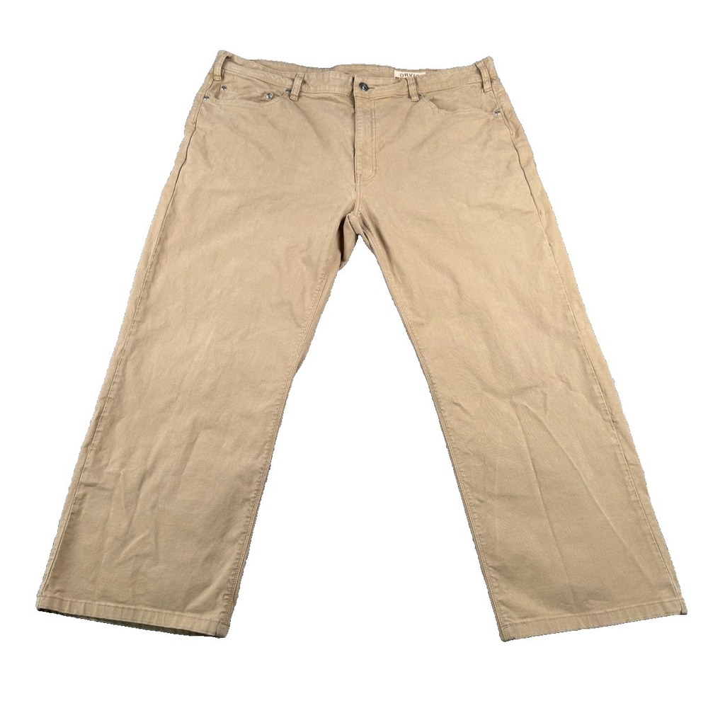 Orvis Men's Pants 40x30 (40x26) Khaki Five Pocket Straight Leg Casual